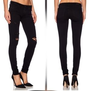 Paige Verdugo Ultra Skinny Black Ripped Jeans